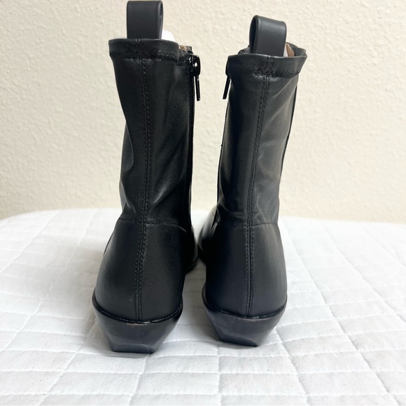 Madewell The Idris Ankle Boot in True Black Leather Size 7 - Picture 5 of 11